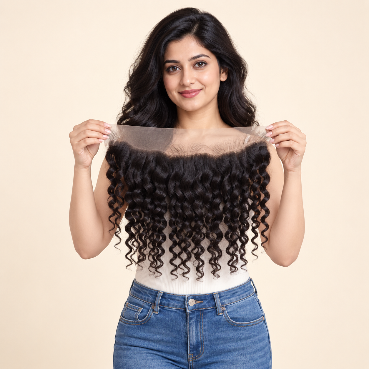 Lace Frontal Curly 14 inch Curly Natural Black