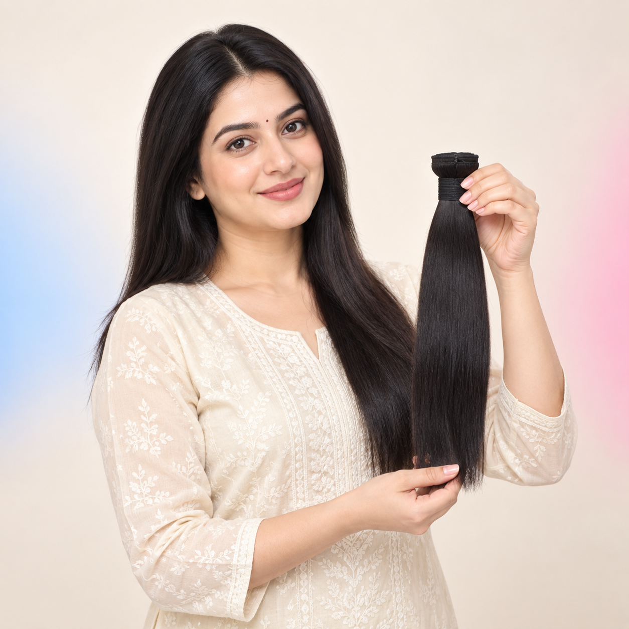 Weft Bundles Bone Straight 12 inch Bone Straight Natural Black