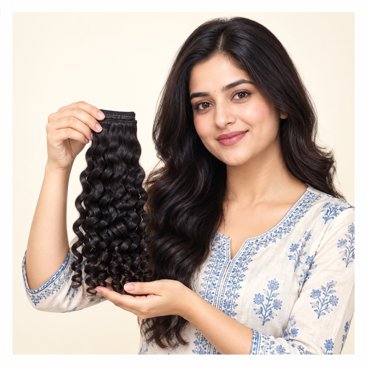 Weft Bundles Curly 12 inch Curly Natural Black